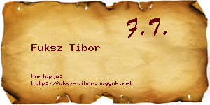 Fuksz Tibor névjegykártya